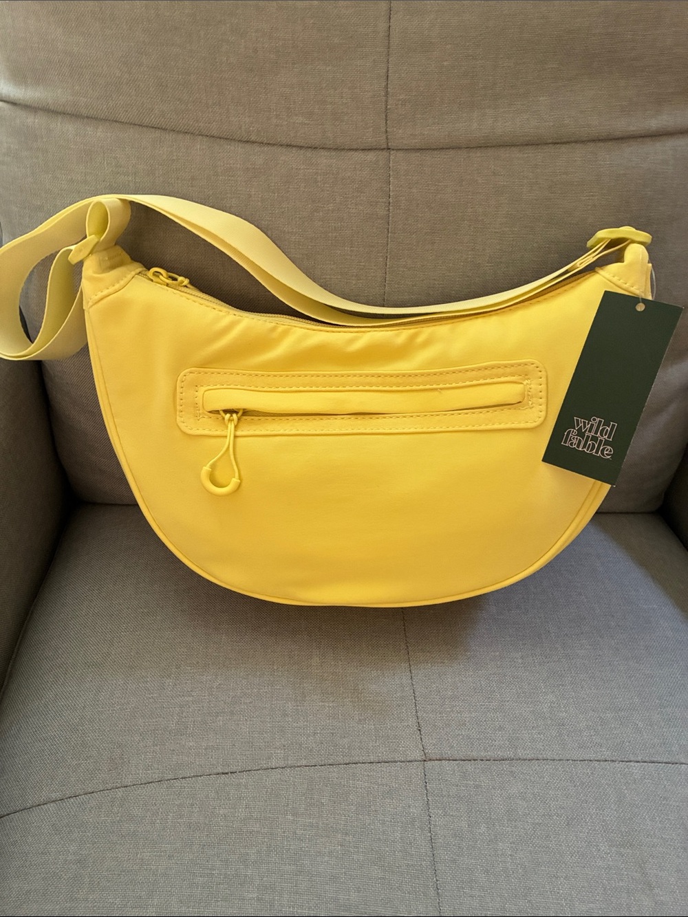 wild fable Bright Yellow Crescent Shoulder Bag